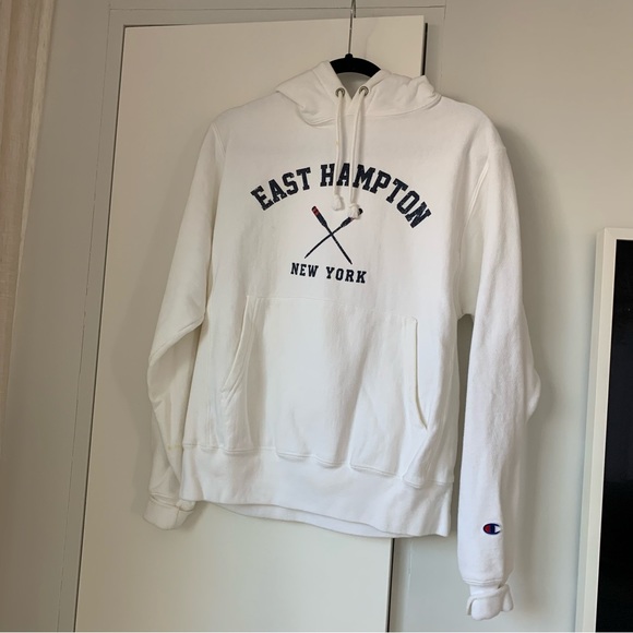 Champion Tops - Champion White East Hampton Hoodie
